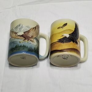 Vintage 2pk Otagiri Japan Eagle Mountains Cup Mug